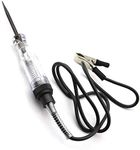 TuNan 6V-12V-24V DC Car Circuit Tester Light, Professional Auto Voltage Continuity Test, Automotive Electrical Volt Test Light/Long Probe for Wire/Fuse/Socket and More - Black