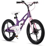 Royalbaby Space Shuttle Girls Bike, Kids 18 Inch Mg Aluminum Alloy Lightweight Bicycle Ages 5-9 Years, Purple Pink