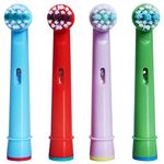 Kids Toothbrush Replacement Heads for Oral-B, Extra-Soft Bristles, Fits Both Electric and Battery Braun Oral-B Brushes, Except Vitality Sonic, CrossActino Power, Sonic Complete, Pulsonics, EB-10A