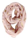 FAIRYGATE Infinity Scarf Fall Winter Circle Scarfs Soft Cotton Ring Neck Warmer Casual Handmade Headband Lightweight Shawl Outdoor Scarves for Women Pink 55032