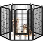 Yaheetech Standard Dog Playpen Outdoor, 6 Panel 100cm Dog Fence Pet Exercise Pen for Large/Medium Dogs/Small Animals Portable Puppy Play Pen Rabbit Run Cat Fence for Garden/Yard/RV/Camping