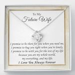 rakva 925 Sterling Silver Gift Future Wife Necklace, To My Fiance Necklace, Bride To Be Gift, Romantic Fiancee Jewelry, Necklace For Fiancee, Engagement Gift For Her