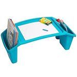 Mind Reader Kids Lap Desk, Activity Tray, Drawing, Stackable, Classroom, Portable, Plastic, 56.5L x 27.3W x 21.6H cm, Blue