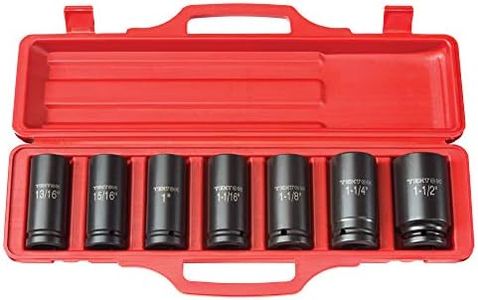 TEKTON 3/4-Inch Drive Deep Impact Socket Set inch Cr-V 6-Point 15/16-Inch - 1-1/2-Inch 7-Sockets | 4890