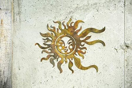 Ancient Graffiti 14" Flamed Sun Face Wall Décor, Multicolor
