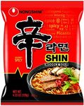 Nongshim Gourmet Spicy Shin Instant Ramen Noodle, 20 Pack, Chunky Vegetables, Premium Microwaveable Ramen Soup Mix, Savory & Rich