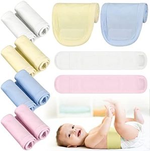 Giegxin 8 Pieces Cotton Baby Umbilical Cord Belly Band Soft Infant Belly Protector Baby Belly Button Band Newborn Navel Belt for 0-12 Months Babies, 4 Styles