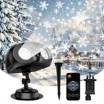 Christmas Projector Lights Outdoor, 2025 2-in-1 Binocular LED Snowflake Projector Lights with Remote Control, Waterproof HD Projector Lights, Indoor Outdoor Decoration for Christmas Party Wedding