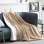 Walensee Sherpa Fleece Blanket (Queen 220x240 cm Taupe) Plush Throw Fuzzy Super Soft Reversible Microfiber Flannel Blankets For Couch, Bed, Sofa Warm and Cozy For All Seasons