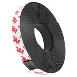 Flintronic 2m Magnetic Tape Self Adhesive, 15mm Magnet Strips for Window Screen/Door Curtain, Magnetic Strips with self Adhesive Backing, Cut and Stick Freely, for Whiteboards, Fridge Organization