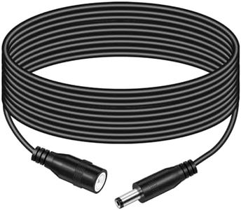 STONVUE 16FT/5M 12V DC Power Extension Cord – 2.1mm x 5.5mm Male-to-Female Connector, Suitable for Security Cameras, CCTV, Routers, LED Lights,Pure Copper Wire for Efficient Power Transmission
