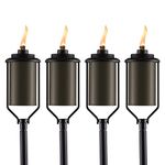 TIKI 1121124 Simply Metal Easy Install 4pk Torch, Bronze