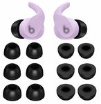 6 Pairs Memory Foam Compatible with Beats Fit Pro Ear Tips Buds, S/M/L 3 Size Replacement Cancel Noise Anti-Slip Fit in Case Comfortable No Silicone Pain Earbuds for Beat Fit Pro - Black