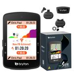 Bryton Rider S510 Sensor Bundle 2.8 Inch Color LCD Touchscreen GPS Bike/Cycling Computer, Offline UK Map, Compatible with Bike Radar, 30hrs Long Battery Life