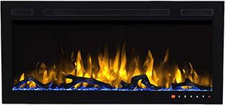 Bluegrass Living BEF-36BIF04 Slimline 36’’ Wall Mount and Recessed Electric Fireplace