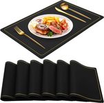 ACEmedia Black Placemats for Dining