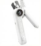 Dog Nail Clippers & Grinder 2-in-1 - Electric Pet Trimmer with LED Light, Quiet 3-Speed File with Splash Guard, Low Vibration Cordless, USB Type-C Rechargeable for Large Medium Small Dogs and Cats