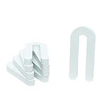 3/8" x 1-1/2" x 3-1/2" Plastic Shims Structural Horseshoe U Shaped, Tile Spacers, White, Quantity 100 by Bridge Fasteners