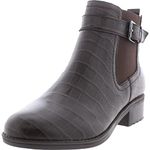 Easy Spirit Women's Rae Ankle Boot, Brown-croc, 6