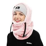 Shy Velvet Balaclava (Unisex) Wind-Resistant Winter Face Mask,Fleece Cold Weather Ski Mask for Men and Women Pink