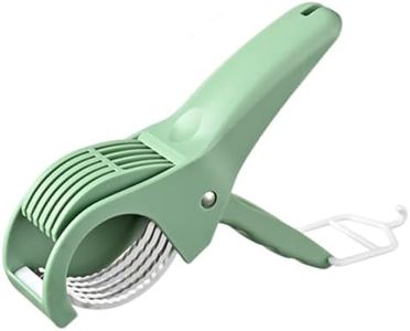 Multifunctional Banana Slicer and Vegetable Cutter, Stainless Steel Slicer Cutter with ABS Handle, for Even Slicing Banana, Carrot, Sausage, Ideal Cutter Tools for Fruit Salad and Kitchen (Green)