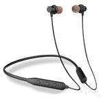 Erd Manufacture We11 Neckband Wireless Earphones - High-Definition Sound, Comfort-Fit In-Ear Bluetooth Headphones With Long-Lasting Battery, Noise Cancellation, And In-Line Controls - (Black)