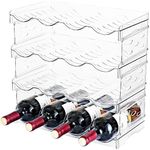 Baosia Stackable Wine Rack,Wine Bottle Holder for Inside Cabinet,for Pantry,Refrigerator,Countertop Organization-4 Tiers for 16 Bottles