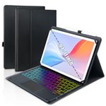 MePadKey Universal Touchpad Keyboard Case for 9.7,10.1,10.2",10.5",10.9",11" Tablet, Rainbow Backlight TrackPad Keyboard with Type-C Charging Port fit 9.7-11.0 inch Android/iOS/Windows (Black)