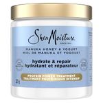 Shea Moisture Hydrate + Repair Protein Power Hair Treatment for Dry & Damaged Hair, Manuka Honey & Yogurt Sulfate-free Deep Conditioner, 237 ml