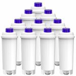 10 Pack Water Filter for DeLonghi Coffee Machine DLSC002 Compatible with De'Longhi ECAM, ETAM, EC, BC Series.