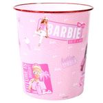 Zawadi Global Barbie Kids Childrens Waste Bucket Paper Bin Basket for Bedroom Study Desk Dustbin