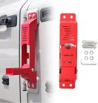Door Hinge Step Compatible with INEOS Grenadier Accessories 2020 2021 2022 2023 2024 2025, Side Door Hinge Foot Step, Folding Foot Pegs, No Drilling Rooftop Access Foot Pedal Hook Carbon Steel (Red)