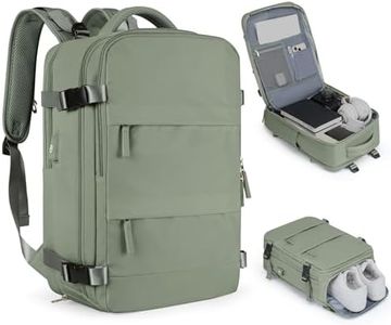 coofay Travel Backpack For Women Men Airline Approved Carry On Backpack Flight Approved Waterproof Sports Luggage Backpack Casual Daypack Small Hiking Backpack Grey Green