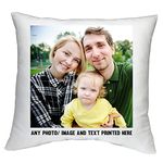 Shopagift Personalised Photo Image Text Printed Cushion Pillow with Optional Insert for Birthday Gift New Home Christmas Keepsake Memorial Father's Mother's Day Remembrance