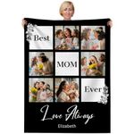 XIAYUEHUA Custom Mom Blanket with Photo - Personalized Picture Throw for Mom Customized Gift for Mothers Day, Birthday from Daughter Son (60"x50")