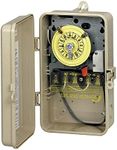 Intermatic T104P201 24-Hour Mechanical Time Switch in Enclosure with Pool Heater Protection, Beige