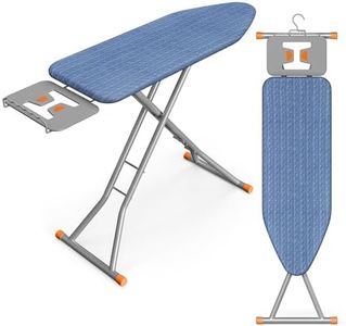 SONGMICS Ironing Board, Retractable Iron Rest, Foldable Iron Board, 43 x 13 Inches, Space-Saving, Height Adjustable, Padded with Cover, Hook, Midnight Blue ULLB003QP03S