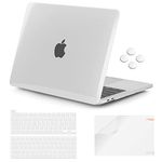 iCasso MacBook Pro 13 inch Case 2023 2022 2021 2020-2016 Release A2338M2/M1/A2159/A1989/A1706/A1708, Plastic Hard Shell Case with 5 Rows Keyboard Cover Compatible Newest MacBook Pro 13" (Clear)