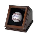 Chez Monett Baseball Display Case Baseball Gift - Wood with Glass Lid