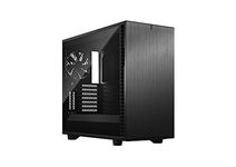 Fractal Design Define 7 Dark Tempered Glass E-ATX Mid-Tower Gaming Cabinet Case with Three Pre-Installed Dynamic X2 GP-14 Fans and Anodized Aluminum Front Panel (FD-C-DEF7A-03), Black