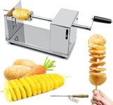 RioRand Manual Stainless Steel Twisted Potato Slicer Spiral Vegetable Cutter French Fry