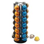 MaxMiuly Coffee Capsule Holder for Nespresso Vertuo Vertuoline Pod (35pcs),Coffee Capsule Stand Rotating Coffee Pod Holder Storage Rack (Black 35 pods)