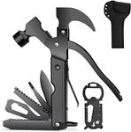 Gifts for Men Dad Husband, Camping Multitool, All in One Survival Tools with Knife Hammer Saw Screwdrivers Pliers Bottle Opener Durable Sheath, Christmas Birthday Fathers Day for Him Boyfriend (Hammer & EDC)