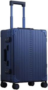 Aleon 21" Aluminum Carry-On with Suiter Hardside Luggage - TSA Approved Carry-On Size Spinner Wheels - Durable Travel Suitcase - Ideal for Business and Leisure Travel (Sapphire)