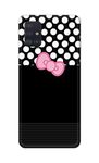 NalamiCases® Ribbon in Black Background Hard Back Case Cover for Samsung Galaxy M31S Back Cover -(K3) DNL2029