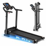 Foldable Treadmill XEO HOME Treadmills for Office Home Indoor Gym Cardio Workout Fitness Heavy Duty Space Saving Folding Best Running Walking & Jogging Machines LCD Water Bottle Holder & Pad Mobile