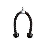 SOO Heavy Duty Tricep Rope Cable Attachment for Fitness, Body Building & Gym - Pull Down Rope Equipment, Black