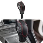 LDYFC Auto Car Leather Gear Shift Knob Cover for Ford EcoSport Escape / Fusion /C-Max Energi Wagon / Fiesta / Focus / Transit Accessories