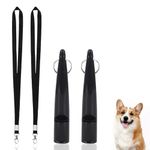 Ormromra 2 Pcs Professional Dog Whistle with Lanyard, Plastic Dog Training Whistles, Dog Whistle with Clear Sound, Best Dog Training Equipment, Whistle for Recall Training & Dog Obedience Training