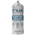 Polar Flawless Clear Lacquer Spray - 400ml - Satin Finish - Non-Yellowing & Scratch Resistant - Interior & Exterior Surfaces for Wood, Metal, Plastics, Glass & Ceramics